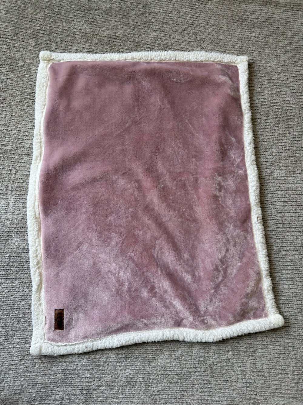 UGG Pink Plush Sherpa Baby‎ Blanket Lovey Security Blanket